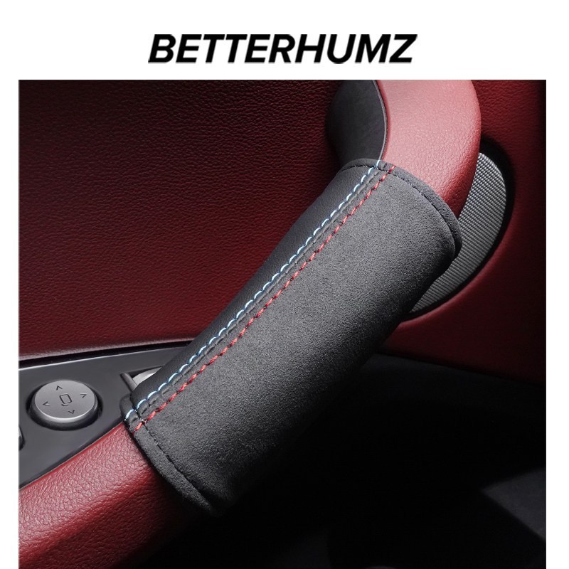 เหมาะสําหรับ BMW มือจับประตูด้านในฝาครอบป้องกัน iX3 Series 5 Series 7 Series iX1X5X6 หนังนิ่มด้านในป