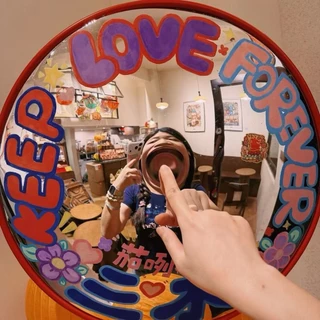 ตลกรับสมัคร Selfie Mirror Travel Photography Prop กระจกนูน กระจกมือถือ กระจกแต่งหน้า