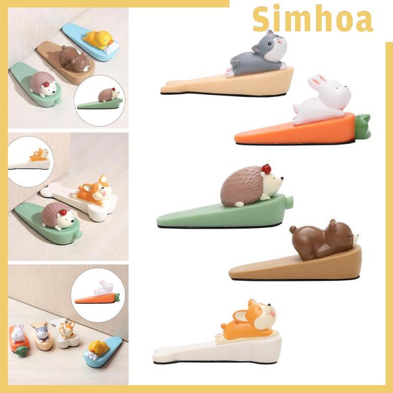 [SIMHOA] กันชนประตูน่ารัก Non Heavy Duty Anti-Pinch PVC Animal Shape Wedge Door Stop Doorstop สําหรั