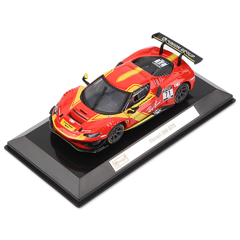 [โมเดลรถของเล่น] THE 1: 43 โมเดลรถเฟอร์รารี 296 GT3 รถแข่ง FXXK EVO รุ่นจําลองโลหะผสมคอลเลกชันรถ