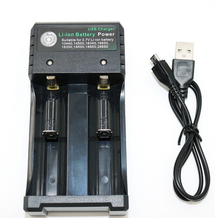 เครื่องชาร์จ 18650 USB Dual Slot 18650 Charger Dual Slot 3.7v เครื่องชาร์จแบตเตอรี่ลิเธียม2665014500