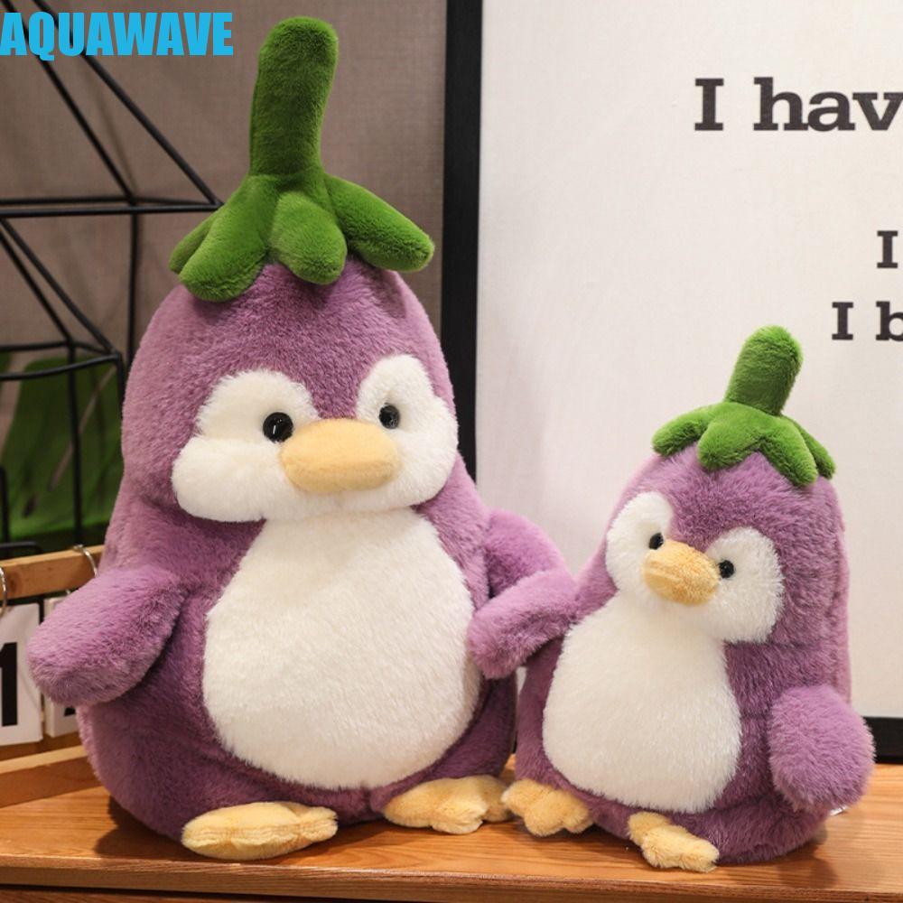 AQUAWAVE Penguin Doll Plush Toy, PP Cotton Soft Eggplant Penguin ตุ๊กตาของเล่น,ของเล่นนอนเด็กปุยการ์