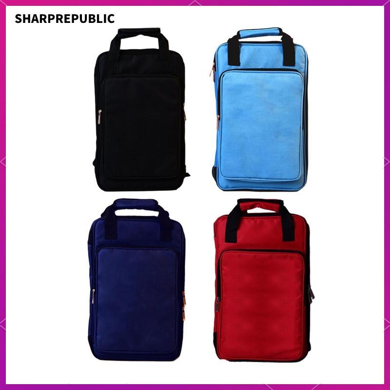 [Sharprepublic] Drumsticks Holder Bag Oxford Cloth Waterproof Portable Drum Sticks Organizer Profess