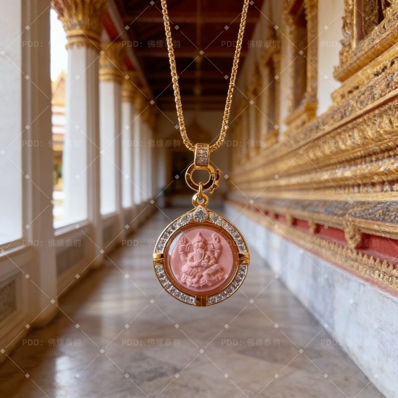 T Thailand Amulet Thailand ลักษณะหัตถกรรม LP วัดช้างสีชมพูพระเจ้า Amulet จี้จี้ 012002