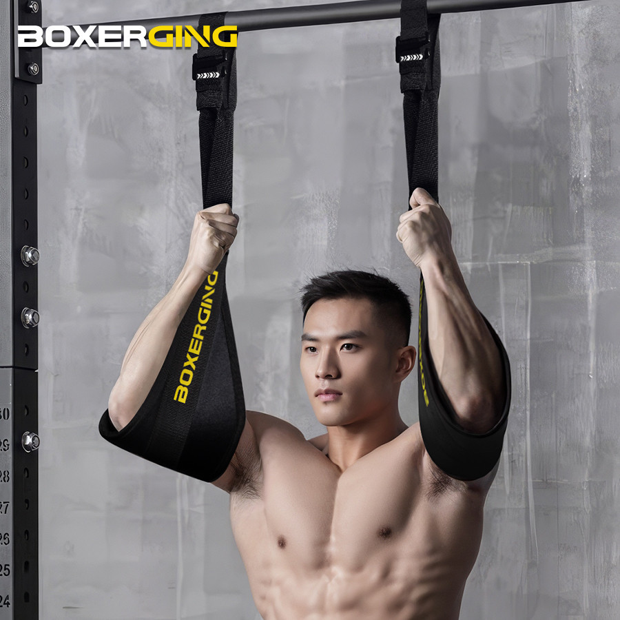 1 Pair Fitness Abdominal Muscle Belt Hanging AB Sling Straps Hanging Pull-Ups Training Horizontal Ba