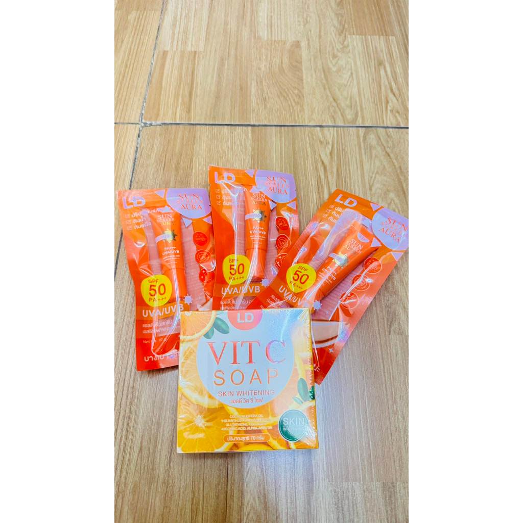กันแดดแอลดี สบู่วิตาซีแอลดี [กันแดด 3 สบู่ 1 ] LD sunscreen LD VITC SOAP กันแดดแม่ตั๊ก สบู่แม่ตั๊ก ห