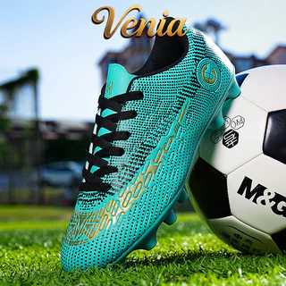 VENIA【จัดส่งภายใน 24 ชั่วโมง บางกอกสปอต】รองเท้าฟุตบอลสตั๊ด ไม่ต้องผูกเชือก รองเท้าฟุตซอลแบบ TF/FG สำหรับผู้ชาย และ