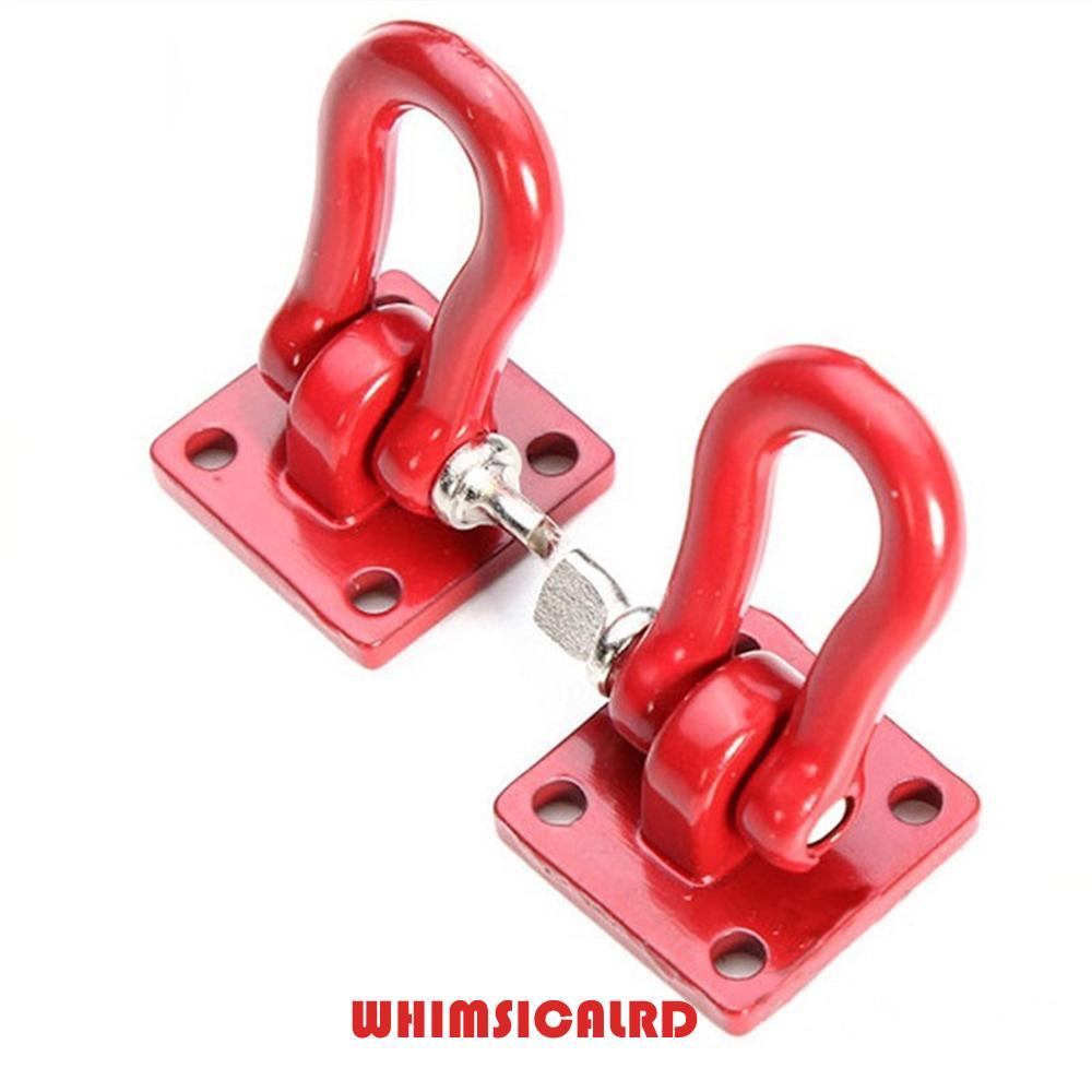 WHIMSIMSICALRD โลหะ Trailer Hook สีแดง SCX10 โลหะ Crawler RC สําหรับรถบรรทุก Scale SCX-10 Winch RC C
