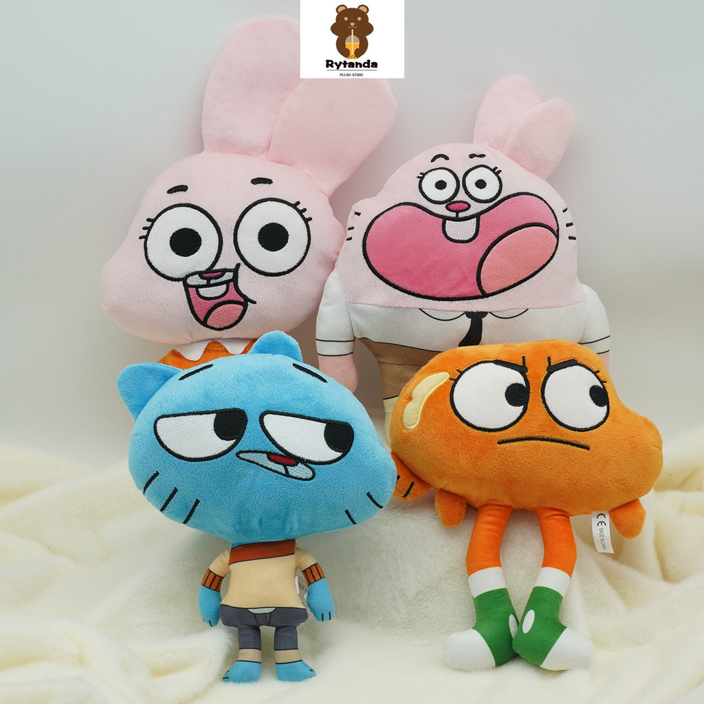Rytanda จําลอง Amazing World of Gumball ของเล่นตุ๊กตาสําหรับเด็กเด็กผู้หญิงนุ่มน่ารัก Plushie หมอนตุ