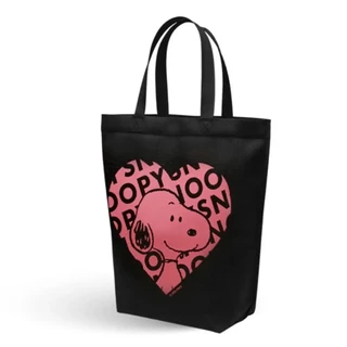 Se-ed (ซีเอ็ด) : PN5-กระเป๋าสปันบอนด์ : PEANUTS-5A Spunbond Shopping Bag (PN5A-SPB-BK35.5) W35.5xH40xB10 cm.
