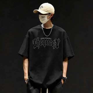 Basi💥เสื้อแฟชั่น เสื้อยืด oversize ผ้าฝ้าย100% แนวสตรีท ไม่ต้องรีดผ้า สวมใส่สบาย ผ้านิ่ม ลาย "ThequeeN”