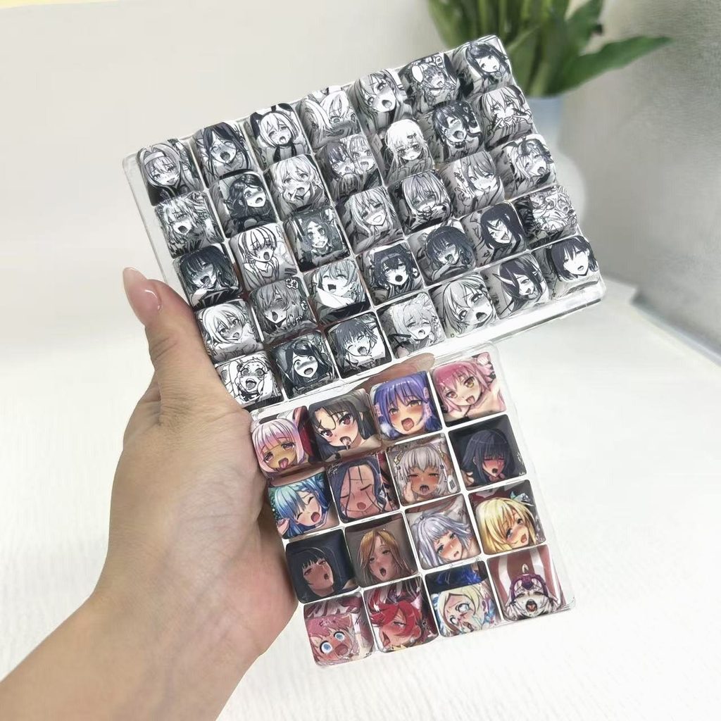 keycap ใส keycap Qi Qi Qiulili สองมิติข้ามคีย์บอร์ดแบบกลไกเฉพาะปุ่มกด ESC Creative Night Devil wooti