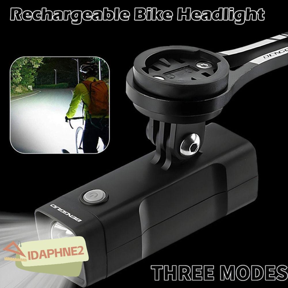 IDAPHNE2 ไฟหน้าจักรยาน, USB LED โคมไฟจักรยาน,แบบพกพากันน้ําแบบชาร์จไฟได้ติดตั้งง่ายไฟฉายสําหรับขี่กลางแจ้ง