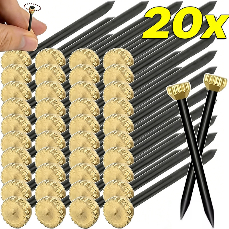 20 ชิ้น/กล่องติดผนังแขวนเล็บ-ที่แข็งแกร่งรับน้ําหนักหัวทองแดงหมุดเหล็กชุดฮาร์ดแวร์บ้าน