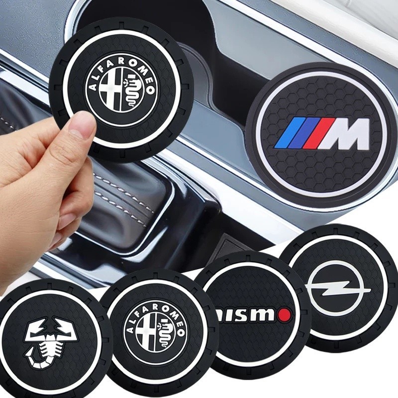 2 ชิ้นลื่นรถถ้วยน้ํา Pad ขวดผู้ถือ Coaster สําหรับ BMW E39 E60 F10 G30 E61 F11 G31 F07 F12 F13 F06 G