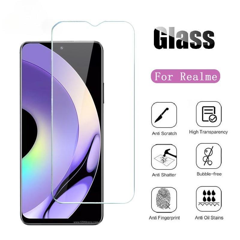 2PCS ฟิล์มกระจกนิรภัยเหมาะสําหรับ Realme 10 9 Pro + 9i 8 8i 7 7i XT Pro 5G ความละเอียดสูงโปร่งใสโทรศ