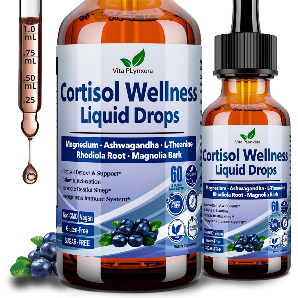CortisolsforWomen&Men,17-in-1CortisolReductionrManagerw.GlycinateAshwagandha,,,Phosphatidylserine,Ho