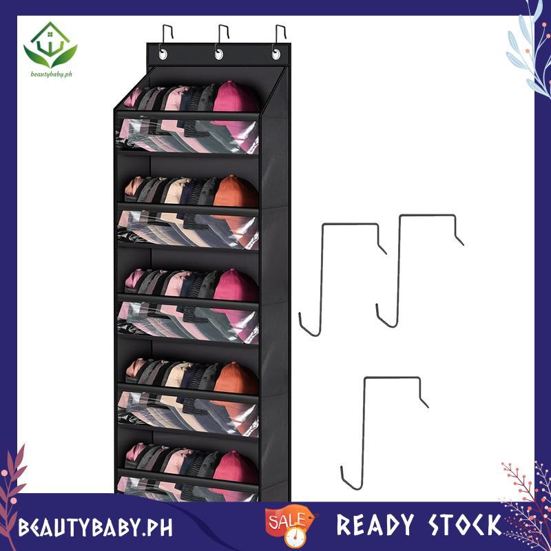 [beautybaby.ph] Over Door Hat Racks for Baseball Caps Hat Organizer for Baseball Caps with 3 Hooks C