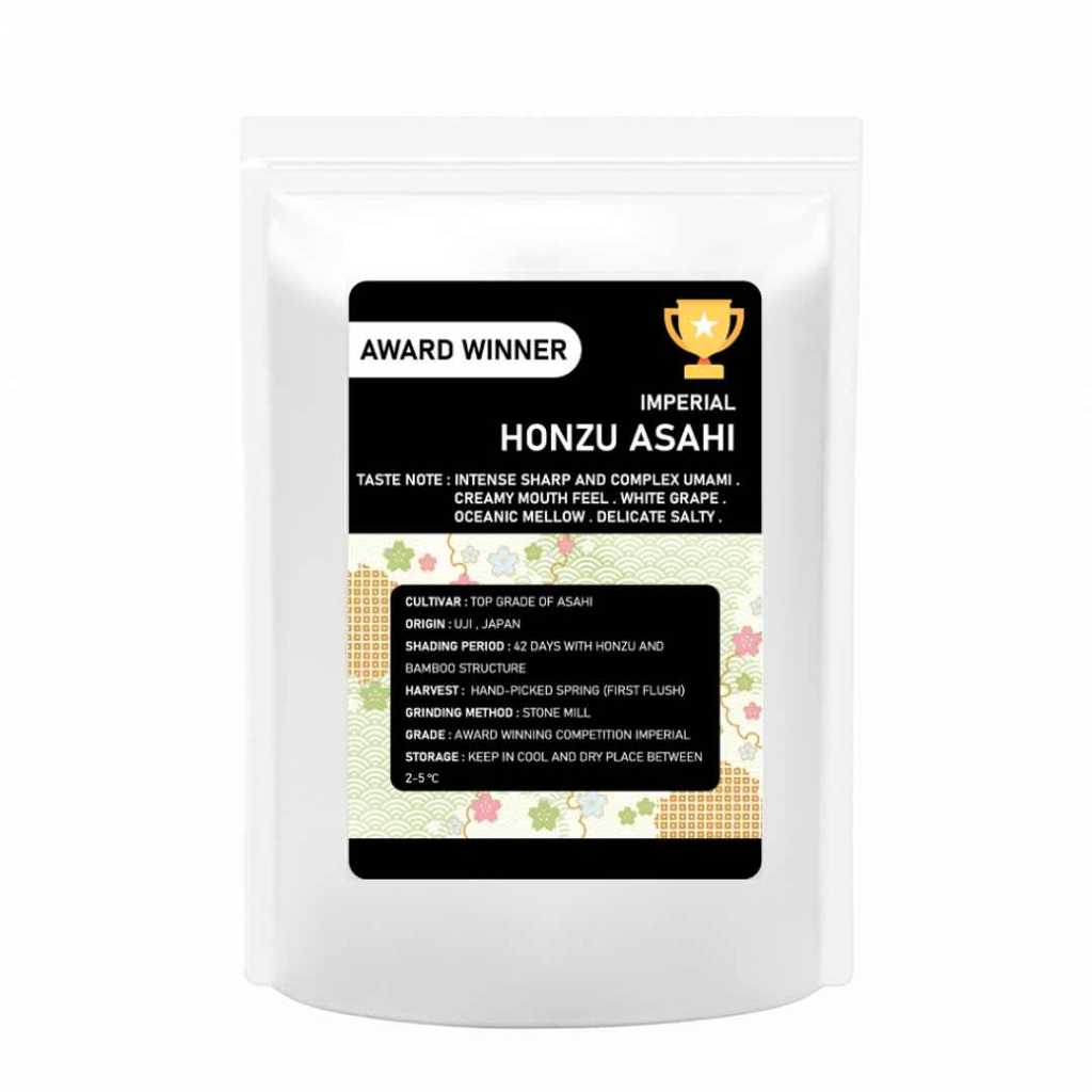 HONZU ASAHI MATCHA ฮอนซู อาซาฮี มัทฉะ เกรดพิธีชงชาขั้นสูง (มัทฉะเกรดประกวดชนะรางวัลที่ 1) มีให้เลือก