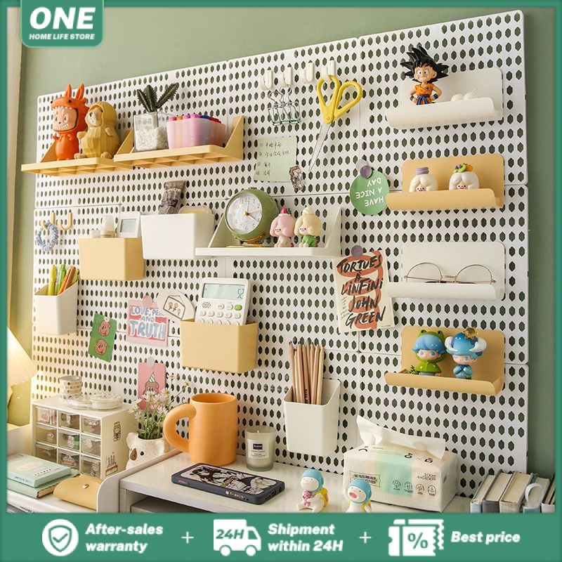 Pegboard Hole plate shelf no hole hanging wall hanging board desk desktop storage dormitory office