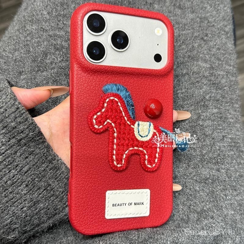 เคสโทรศัพท์ เหมาะสําหรับ iPhone 7 8 X XS XR XSMAX 11 12 13 14 15 16 17 Pro max Plus Air ปัก Pony สาย