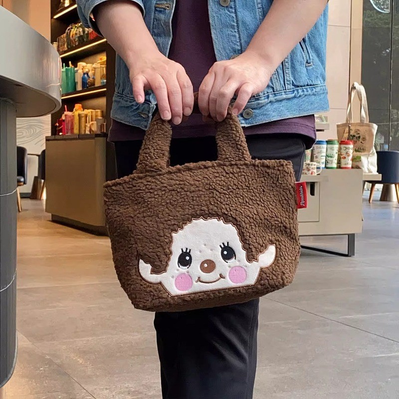 Monkikiki กระเป๋าถือกล่องอาหารกลางวัน Plush bento storage รูปที่ 4