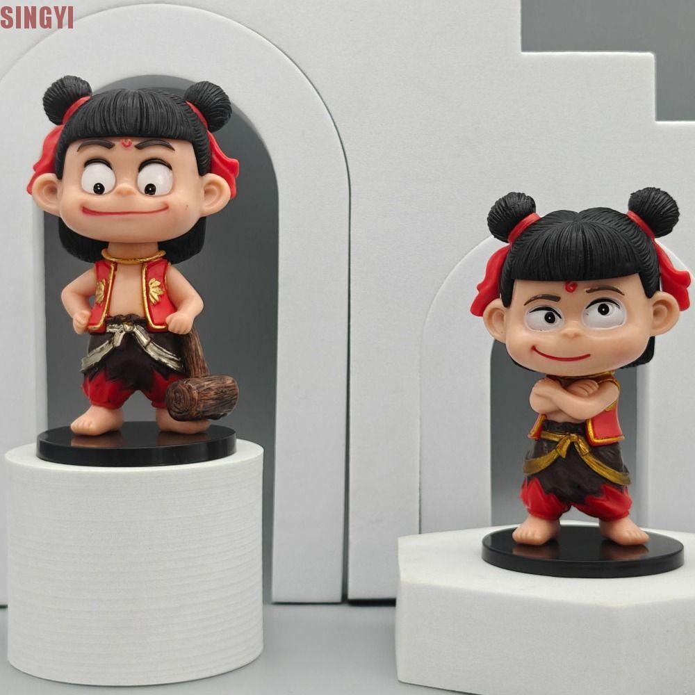 SINGYI NeZha2 ของเล่น, Q Versie PVC ตุ๊กตา NeZha2 Action Figure, ตุ๊กตาเครื่องประดับอะนิเมะตกแต่งโต๊