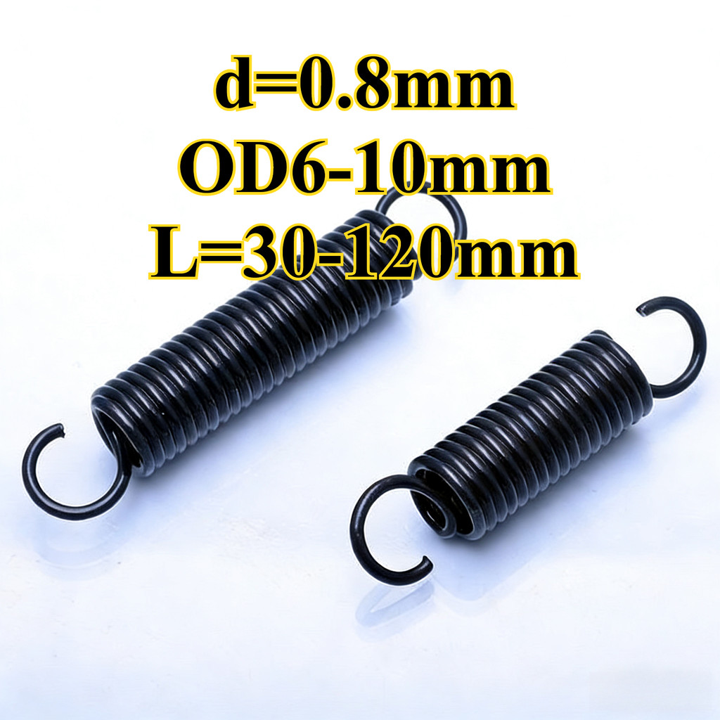 สปริงแรงดึง/สปริง d=0.8mm,OD6/8/10mm,L=30-120mm สปริงดึงพร้อมตะขอ ทาประตูโรงรถ มัดนิ่ง เครื่องแกว่ง(YDD-LD-MB) – โปรปัง