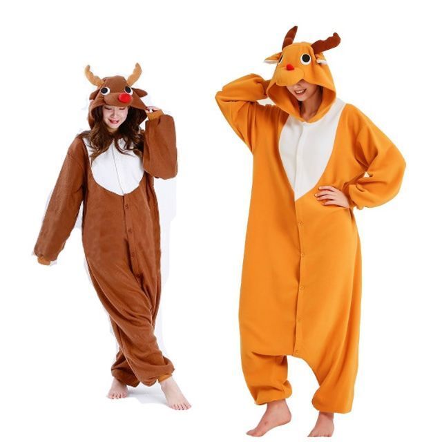 15H ชุดมาสคอตกวางเรนเดียร์. ชุดแฟนซีกวาง ชุดคอสเพลย์กวาง