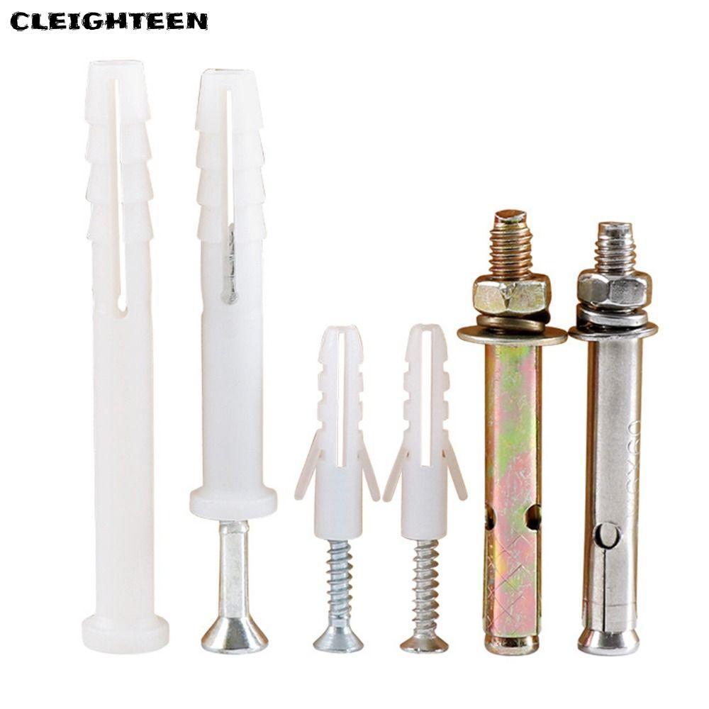 CLEIGHTEEN 10 ชุด/แพ็คสกรูขยายสําหรับไนลอนพลาสติกยิปซั่มบอร์ดสแตนเลสทนทานแขน Drywall Anchor
