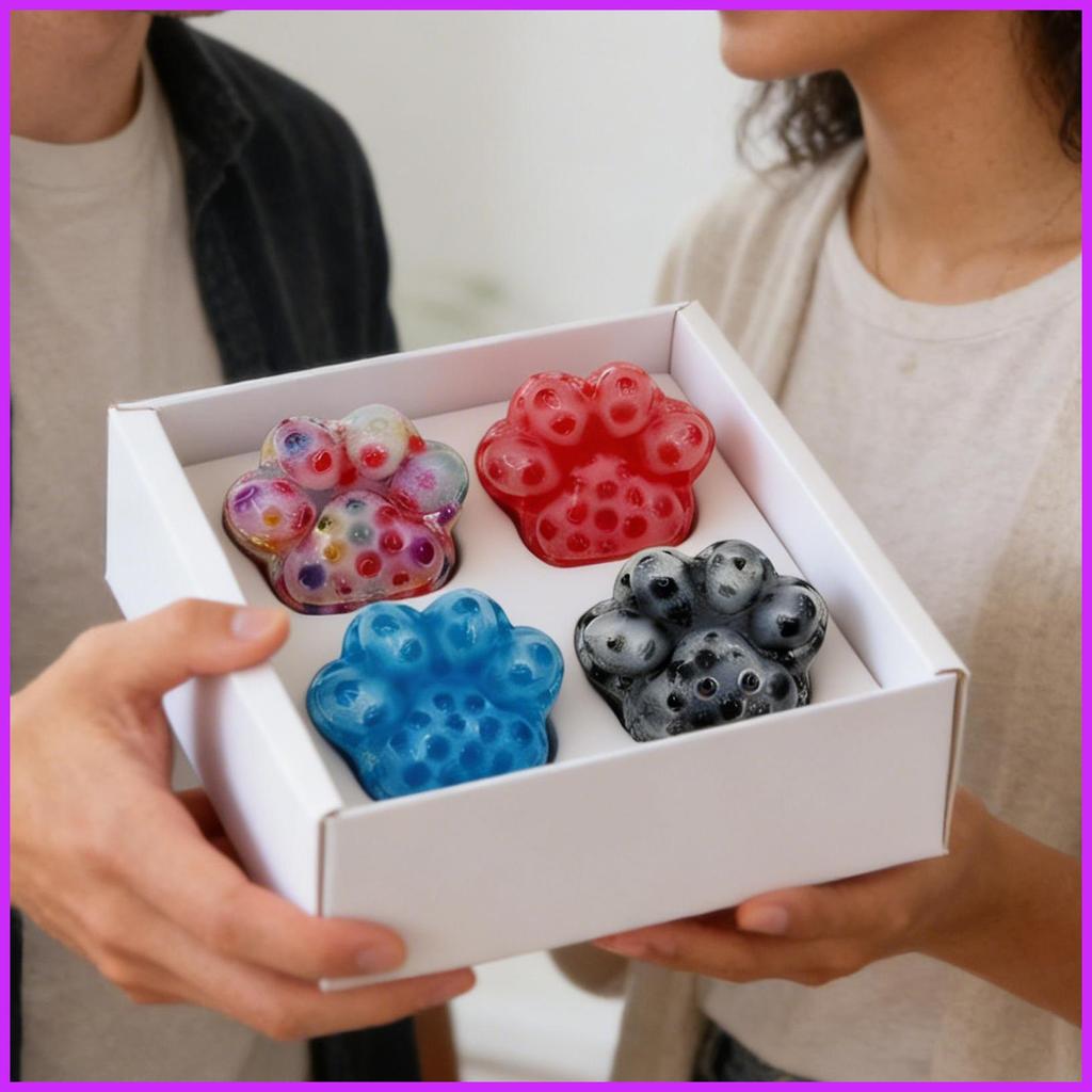 Pimple pop Fidget 4 ชิ้นที่สมจริง Soft ความแปลกใหม่โครงกระดูกรูป Skin Picking สนุก Sensory ของเล่นสํ