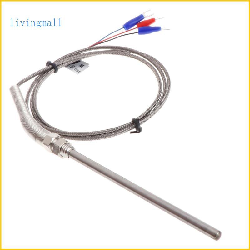 LIVI Professional Pt100 Thermocouple M8 สกรูความยาว 1 เมตร-หัว 5mmx100mm