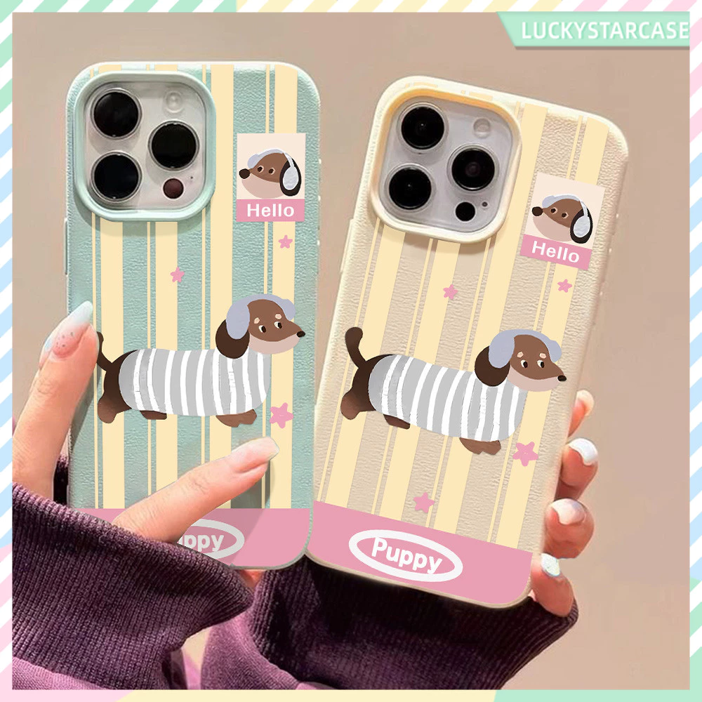 For iPhone 11 16 15 Pro Max 13 14 12 XR X XS Max 15 Plus 16promax 15promax เคสมือถือ Silicone TPU dachshund เคสทรศัพท์
