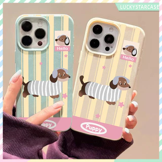 For iPhone 11 16 15 Pro Max 13 14 12 XR X XS Max 15 Plus 16promax 15promax เคสมือถือ Silicone TPU dachshund เคสทรศัพท์