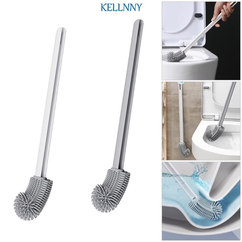 Kellnny ยืดหยุ่น Bendable ซิลิโคนแปรงห้องน้ําห้องน้ําห้องน้ําทําความสะอาดเปลี่ยนแปรงห้องน้ําทําความส