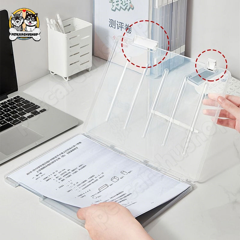 กล่องเก็บเอกสาร A4/A5 จัดระเบียบโต๊ะทำงาน กล่องใส่เอกสารสำคัญ กันน้ำและกันฝุ่น มี2ขนาด - รูปที่ 5