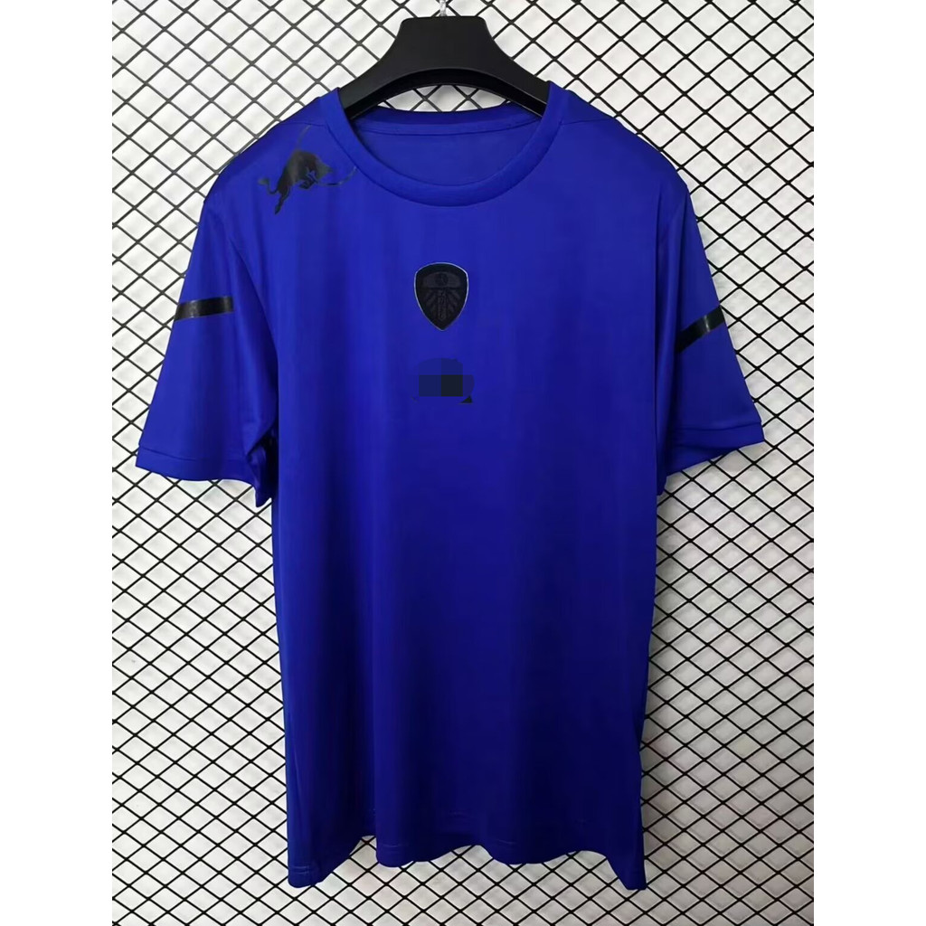 เสื้อฝึกซ้อมแขนสั้น Leeds United สีน้ำเงิน แบบพรีแมッチ สำหรับไซส์ S-4XL