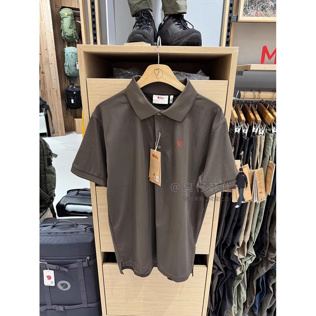 Arctic Fox Fjallraven Crowley Pique เสื้อกลางแจ้ง All-Match เสื้อโปโลแขนสั้นเสื้อยืด354234