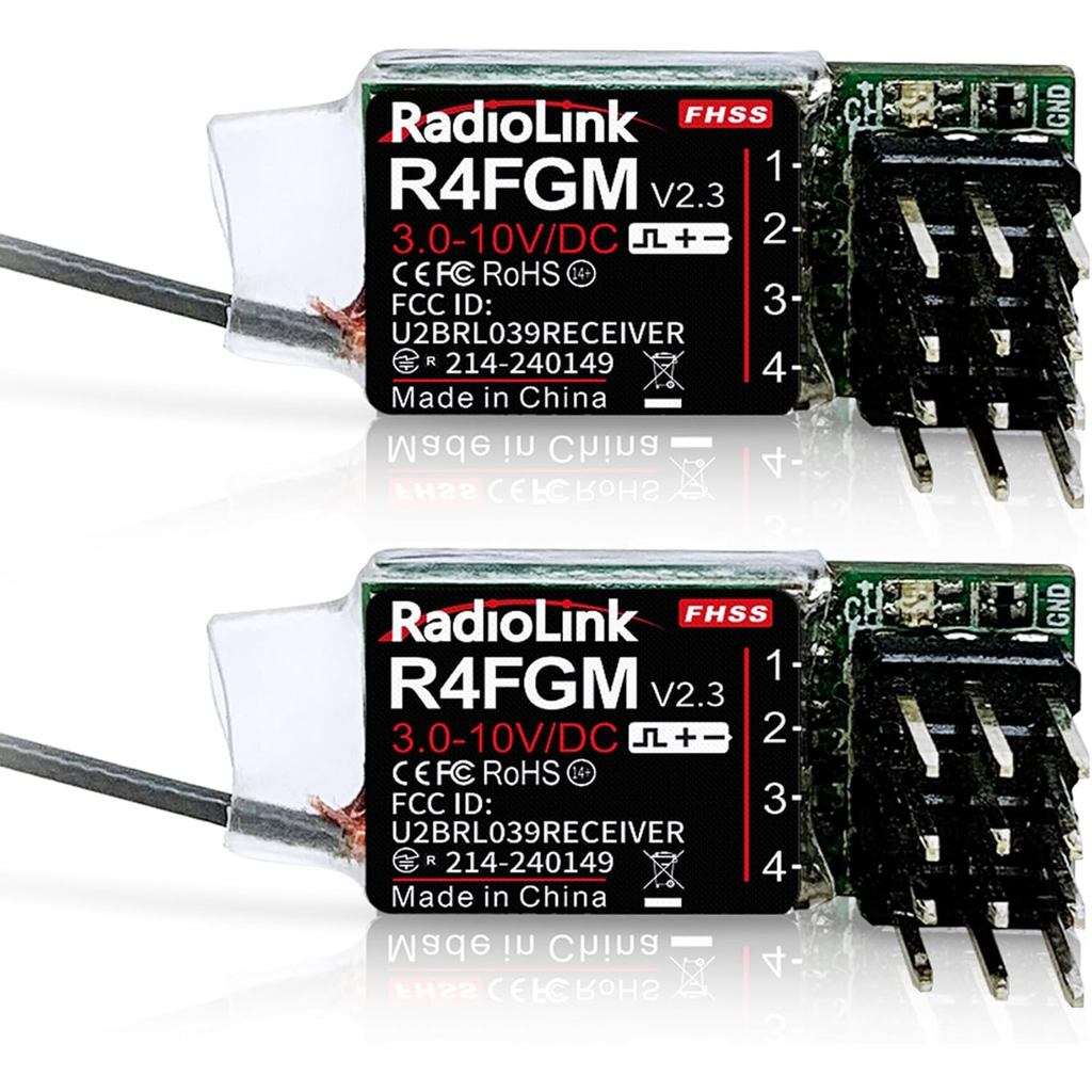 Radiolink 2.4 Ghz R4FGM V2.3 ตัวรับสัญญาณ RC 2 ชิ้น 4 ช่อง Integrated Gyro, Mini ขนาดตัวรับสัญญาณสํา