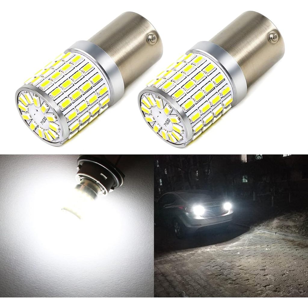 PHINLION 2000 Lumens 7506 1156 หลอดไฟ LED Reverse, Super Bright 3014 72-SMD BA15S 1073 1141 หลอดไฟสํ