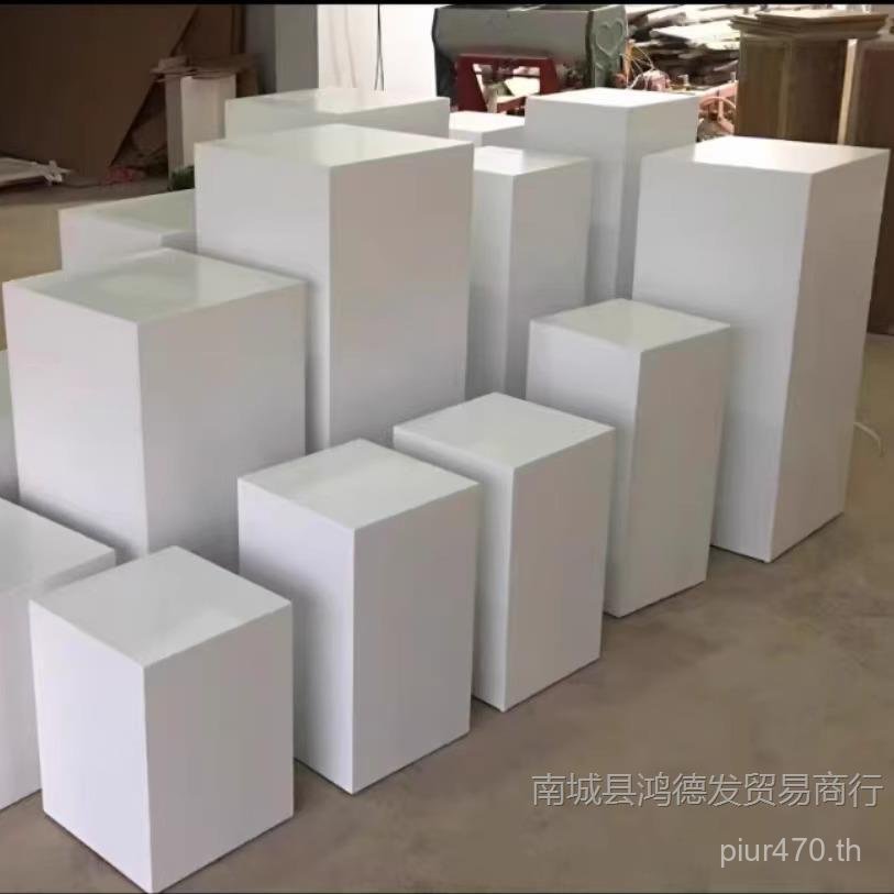 การถ่ายภาพ Cube การถ่ายภาพสีขาว Cube ขาตั้งจอแสดงผล Cube การถ่ายภาพเรขาคณิตกล่องไม้ Pier Cube LCJU