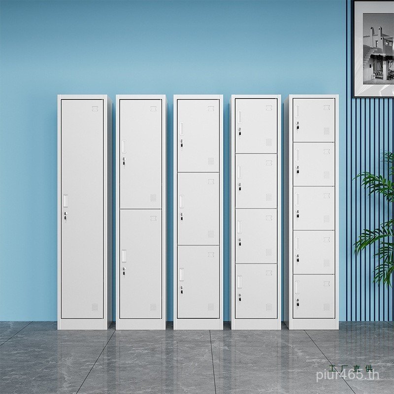 ตู้เหล็ก Locker Locker Locker หอพักพนักงานตู้เสื้อผ้าประตูเดียวตู้เก็บของสํานักงานตู้ดีบุกที่เรียบง่