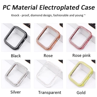 กรณีคอมพิวเตอร์ครอบคลุมเพชร for IWatch Ultra/SE 3 2 Apple Watch Series 11 10 9 8 7 6 5 4 3 2 1 49/46/45/44/42/41/38มม.