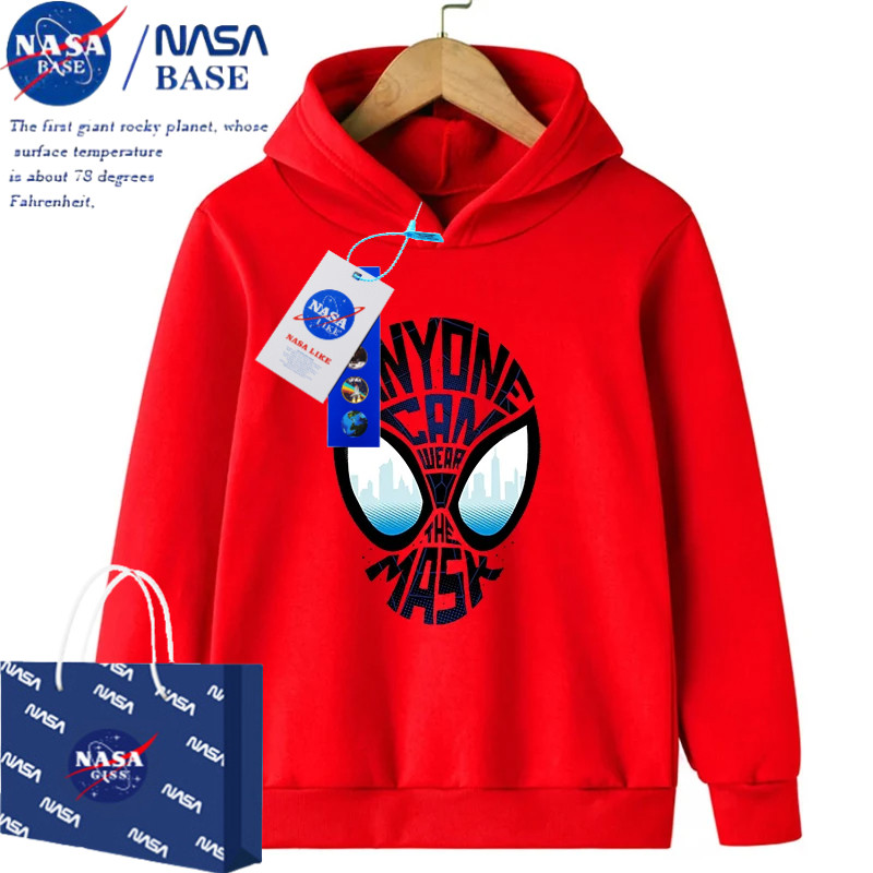 NASA Spider-Man Kids Hoodie สำหรับเด็กผู้หญิง ในฤดูเย็นถึงหนาว