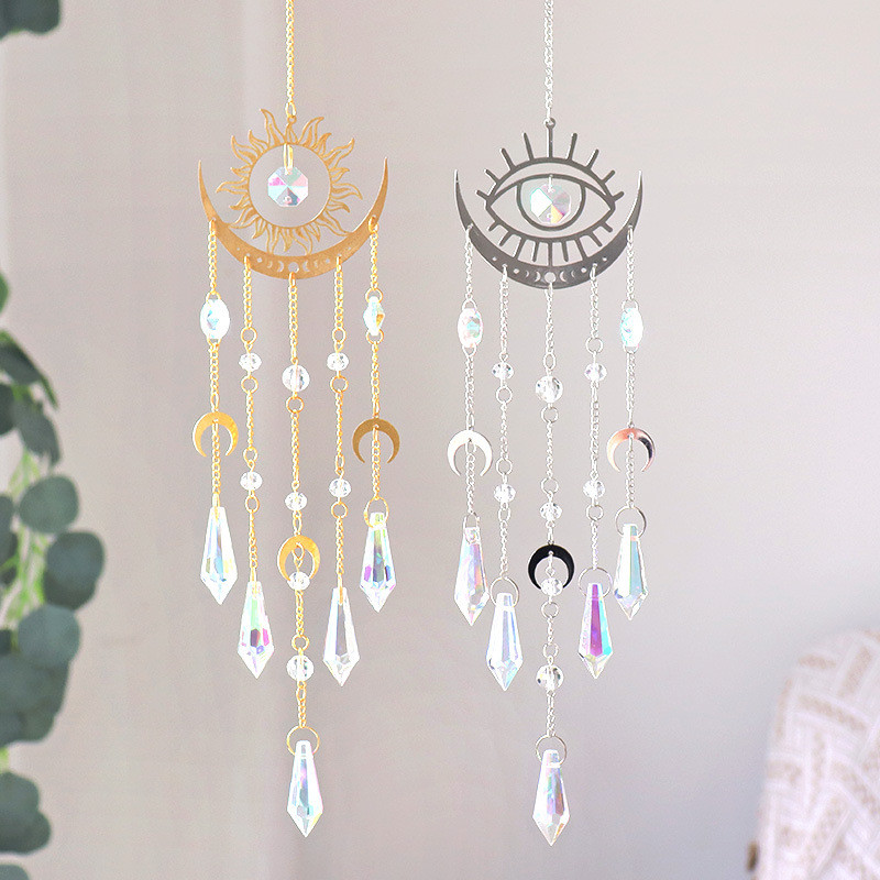 8 ️ ⃣ K9 Crystal Sun Catcher Crystal Hanging Sun Catcher Metal Charm Wind Chime ตกแต่ง 25.12.25