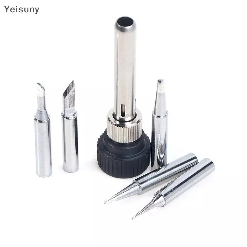 [Yei] สําหรับ ESD 8552D 936 737D 898D 907 HAKKO ปลายเหล็ก Cannula ปลอกและ 5 X หัวแร้งเคล็ดลับสถานีบัดกรีเหล็กอะแดปเตอร์ COD