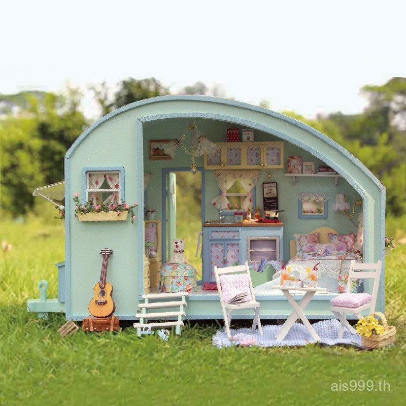 Y5EK [สินค้าใหม่คลังสินค้าพร้อม] Smart Fun House diy Hut Time Journey RV รุ่นของขวัญสาวสร้างสรรค์ Vi