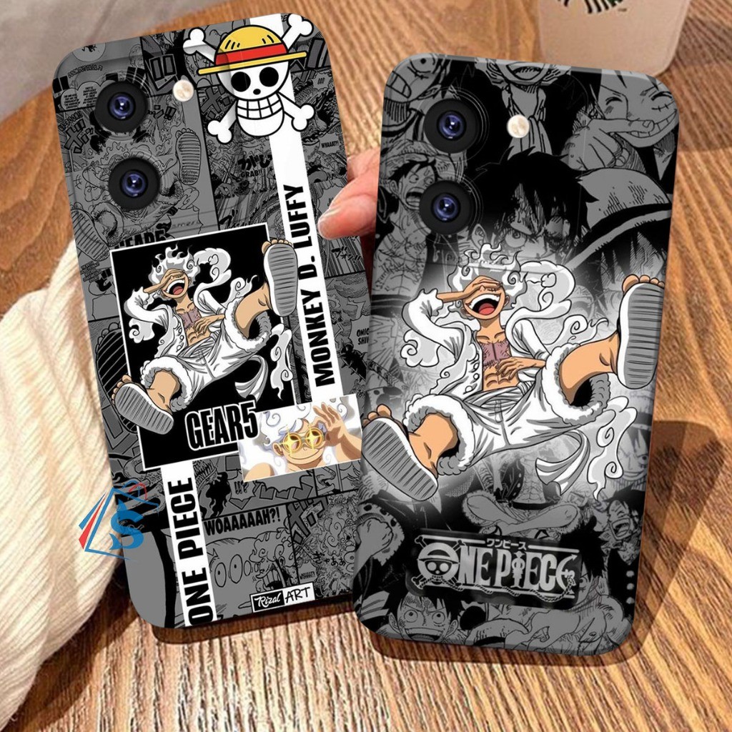 HP [SHARK CASE] Softcase VIVO Y22 Y22S Y35 Y27S Y27 4G/5G Y36 4G/5G Y16 Y19 Motif One Piece Gear 5 -