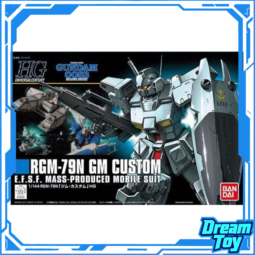 Bandai HG HGUC RGM-79N GM Custom – EFSF Mass-Produced Mobile Suit (Gundam 0083) Model Kit | หน่วยก่อ