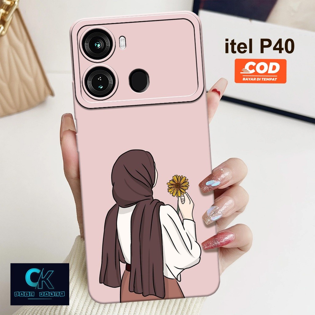 เคส HP ล่าสุด Itel P40 - เคสแฟชั่น HIJAB - เคสยาง - เคสโทรศัพท์ Itel P40 ล่าสุด - เคส Itel P40 Phone